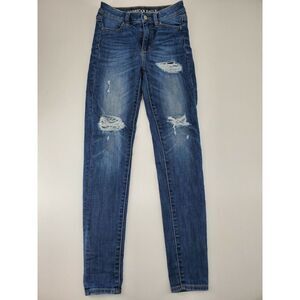 American Eagle Super Super Stretch X Super Hi-Rise Jegging Denim Jeans Size 0